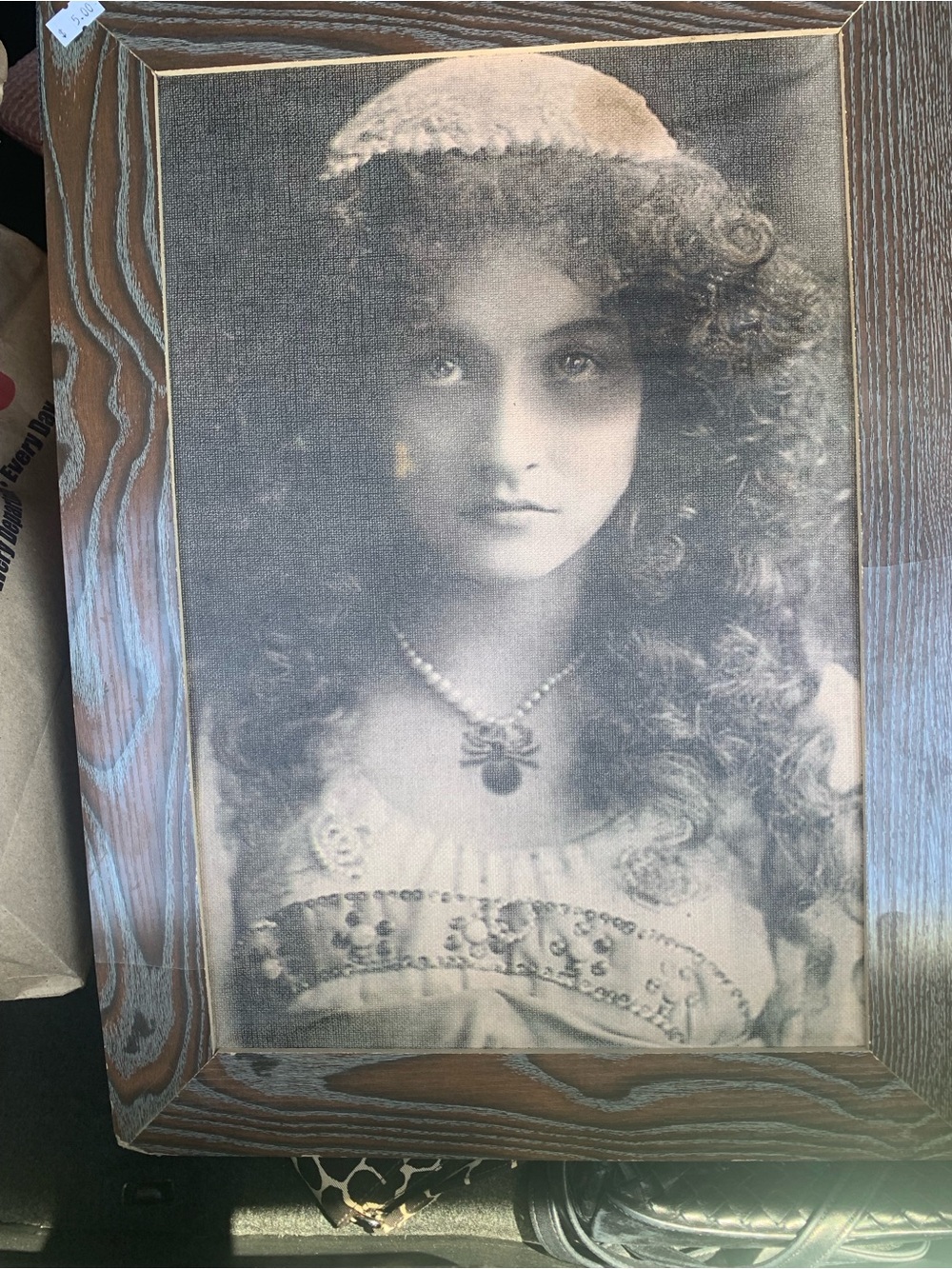 Halloween Vtg Style Framed Portrait of Maude Fealy Star Stage & Screen BOO!